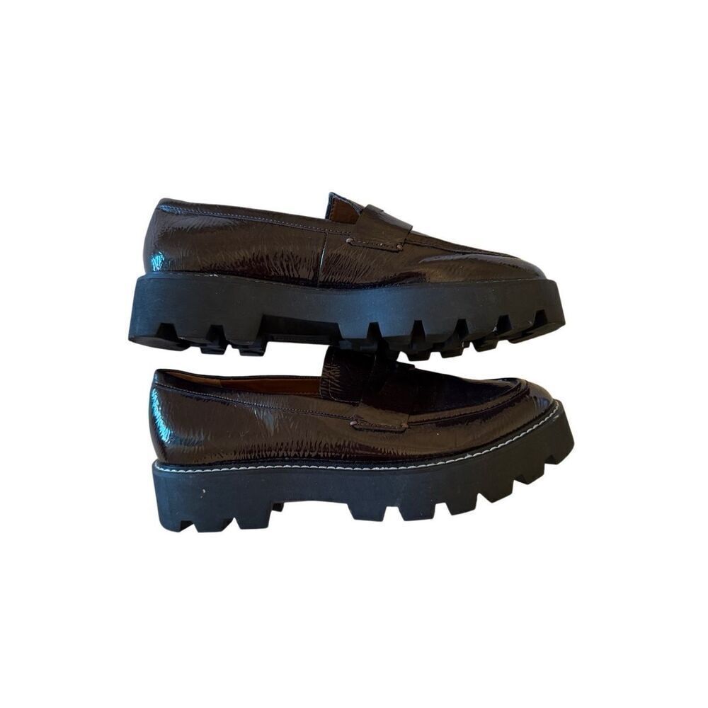 Franco Sarto Womens Brown Balin Lug Sole Penny Loafer Size 8.5
